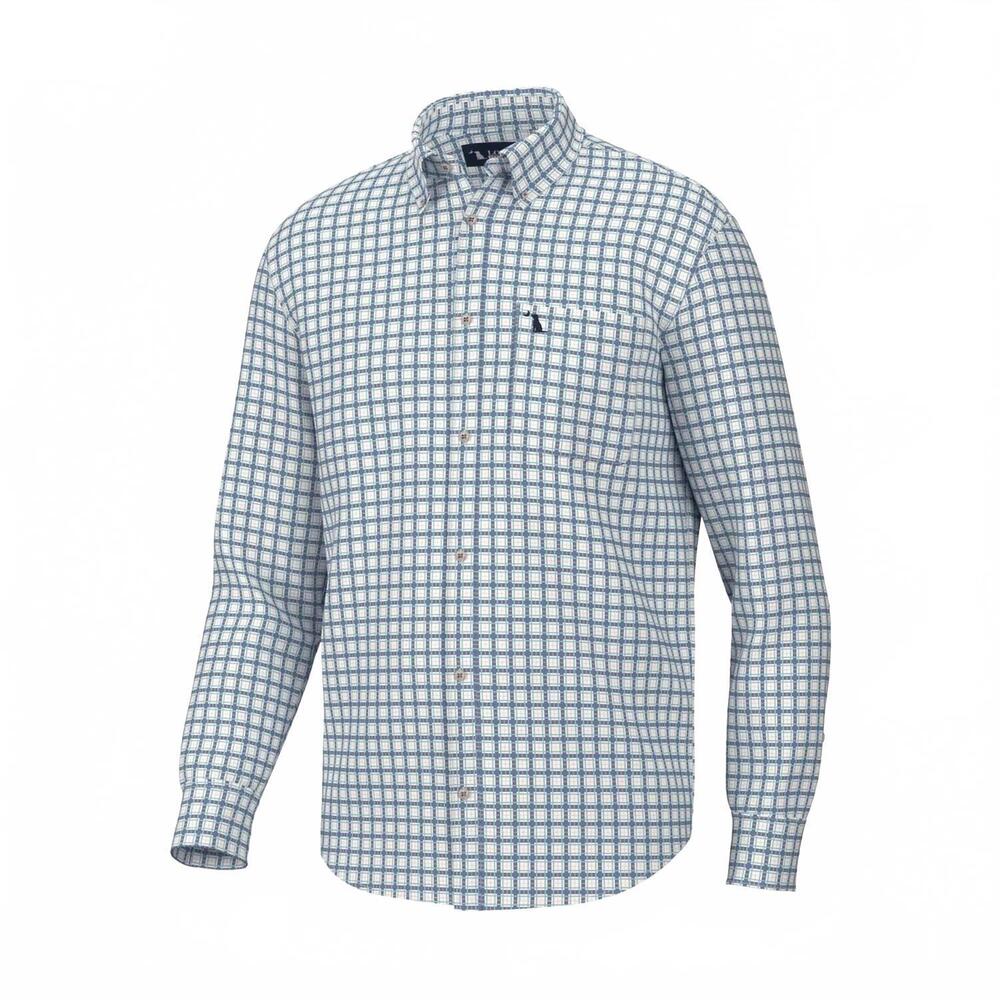 NEW LOCAL BOY OUTFITTERS men's faulk dress shirt in slate teal peach